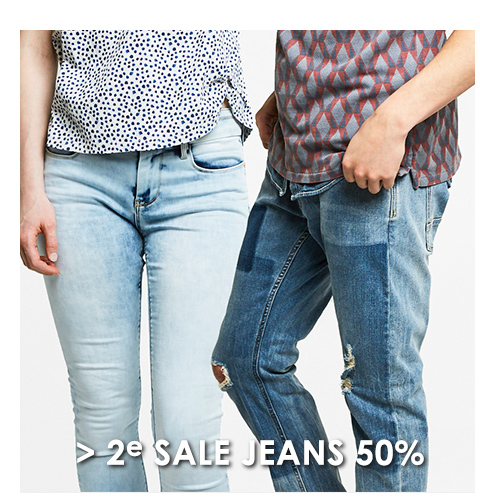 2e sale jeans 50 procent