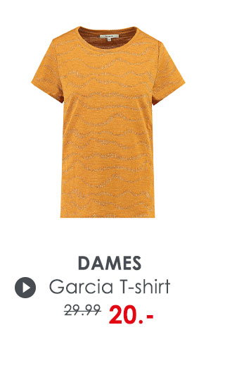 Garcia dames Tshirt in oranje